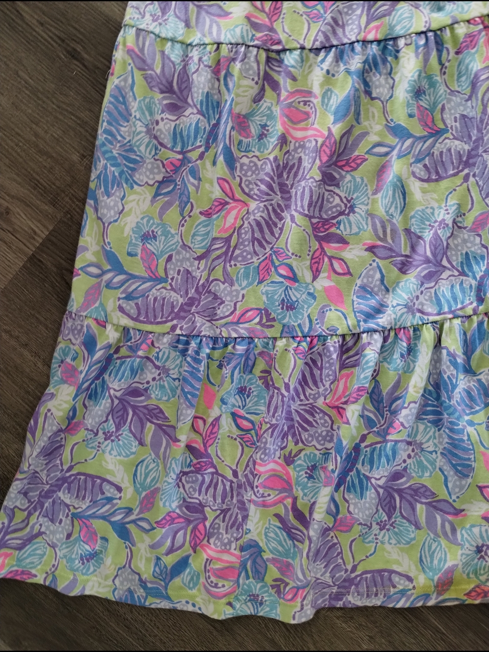 Lilly Pulitzer Jilly Smocked Midi Dress Dew Drop Stay Fly Floral L - Picture 6 of 11